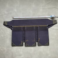 垂　5㎜4段飾　ヘリ黒牛皮