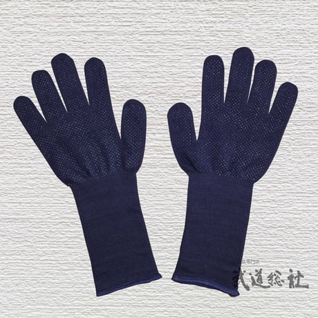 すべり止め付き抗菌甲手下手袋