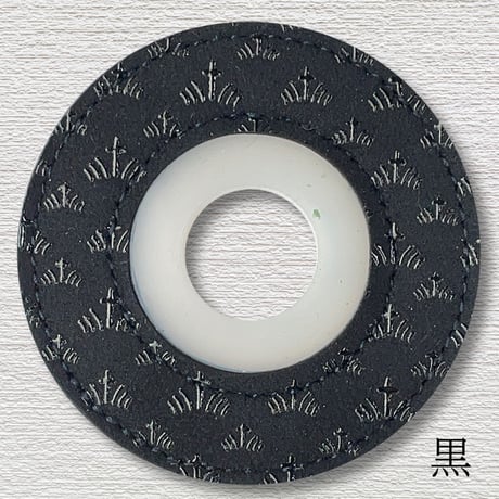 綺麗な印伝風紋様　印伝風鍔止めゴム菖蒲