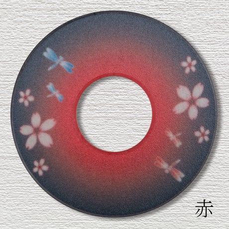 紋様鍔　とんぼさくら