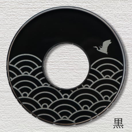 化粧鍔　波千鳥