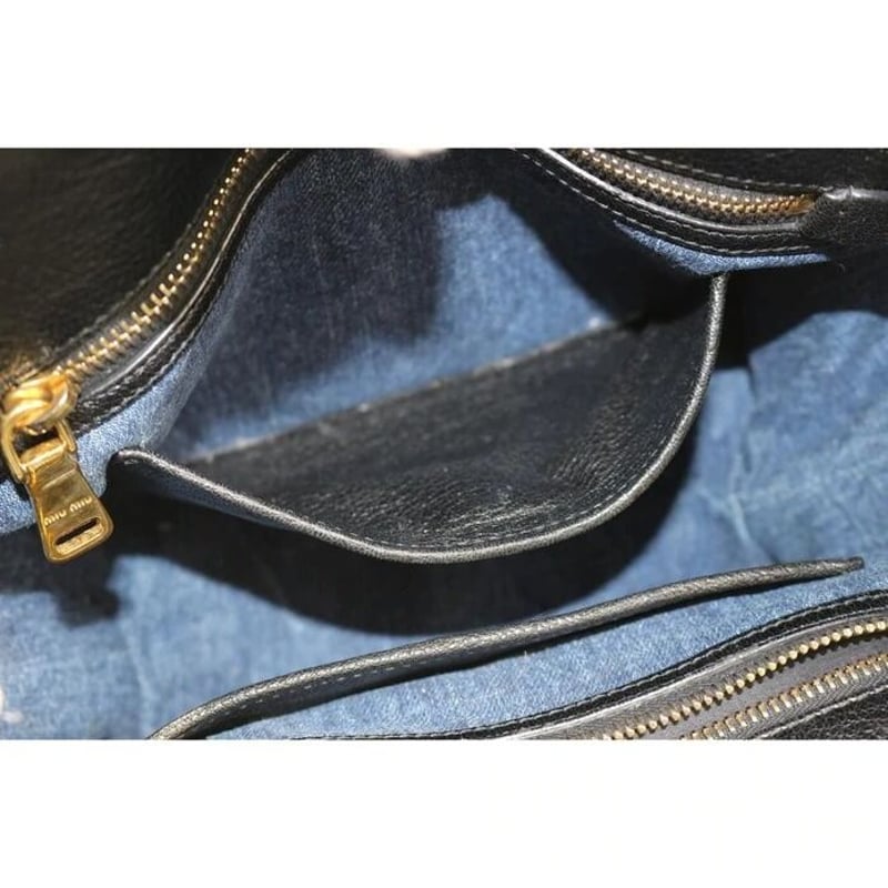 MIU MIU ミュウミュウ デニム2wayショルダー ハンドバッグ MIU MIU ミュウミュウ デニム2wayショルダー ハンドバッグ