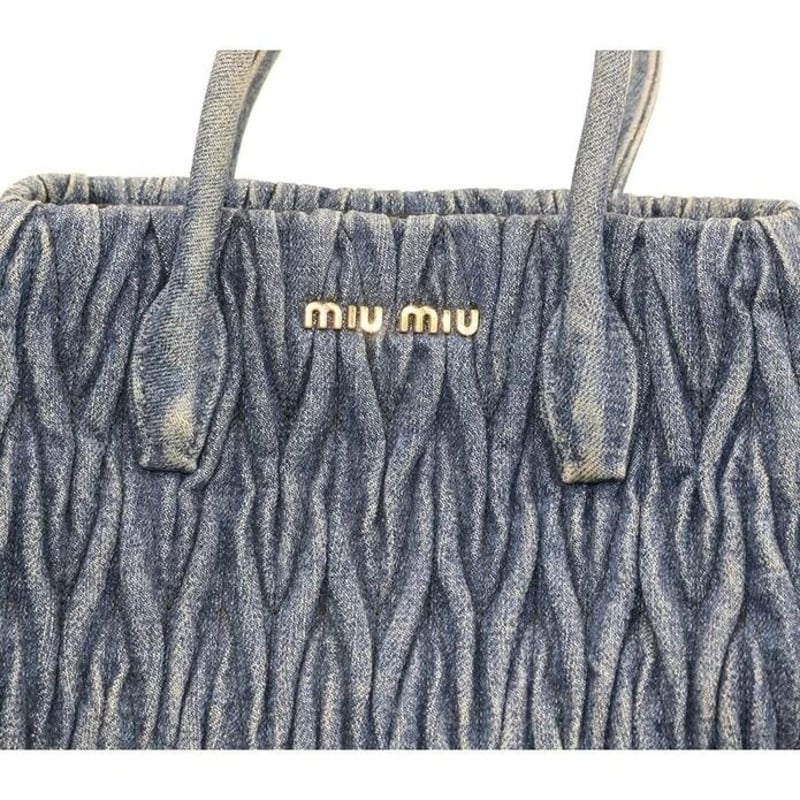 MIU MIU ミュウミュウ デニム2wayショルダー ハンドバッグ MIU MIU ミュウミュウ デニム2wayショルダー ハンドバッグ