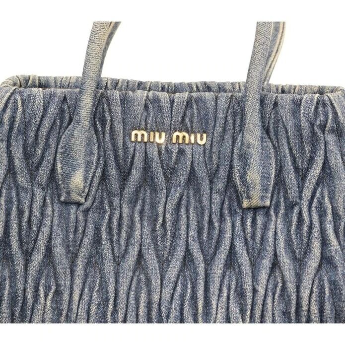MIU MIU デニム ハンドバッグ ミュウミュウ miumiu ハンドバッグ ショルダーバッグ デニム