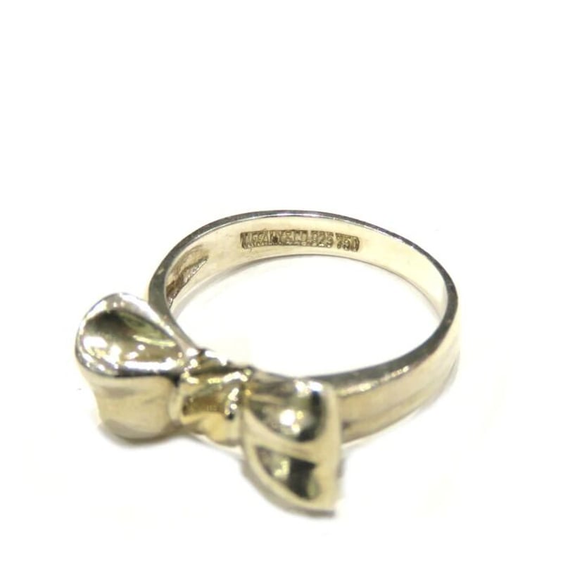 TIFFANY&Co. ティファニー リボンリング リング 指輪 K18WG ホワイト...
