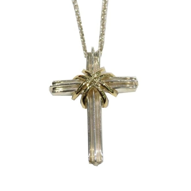 美品 ティファニー 925 Silver クロス 十字架 ネックレス