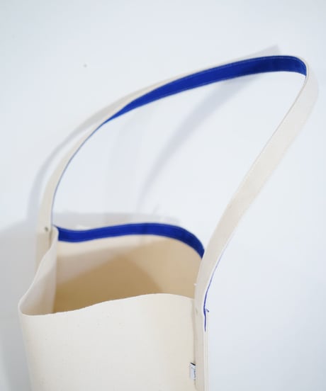Color Tape Canvas Tote (青)