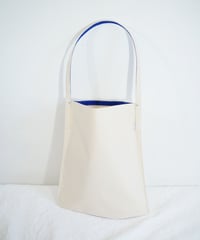 Color Tape Canvas Tote (青)