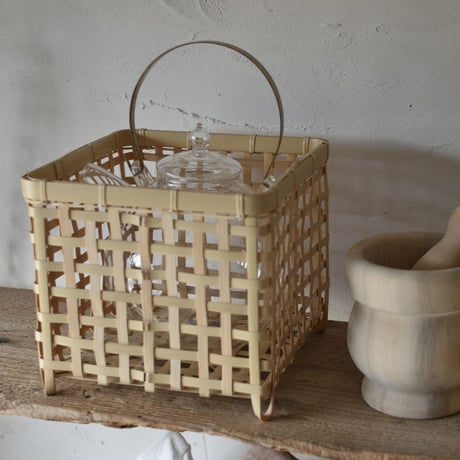 竹編みのポット水切りかご