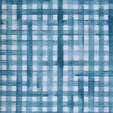アケモドロ　型染め手ぬぐい　格子　pink・blue