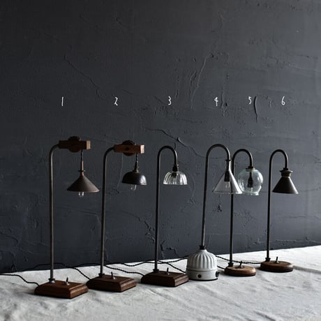 shingo aoki  　小さな desk lamp 　古ガラス　5　送料込