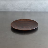 拭き漆  　フラットプレート18cm