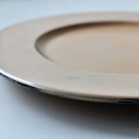 白漆　リムプレート皿　８寸