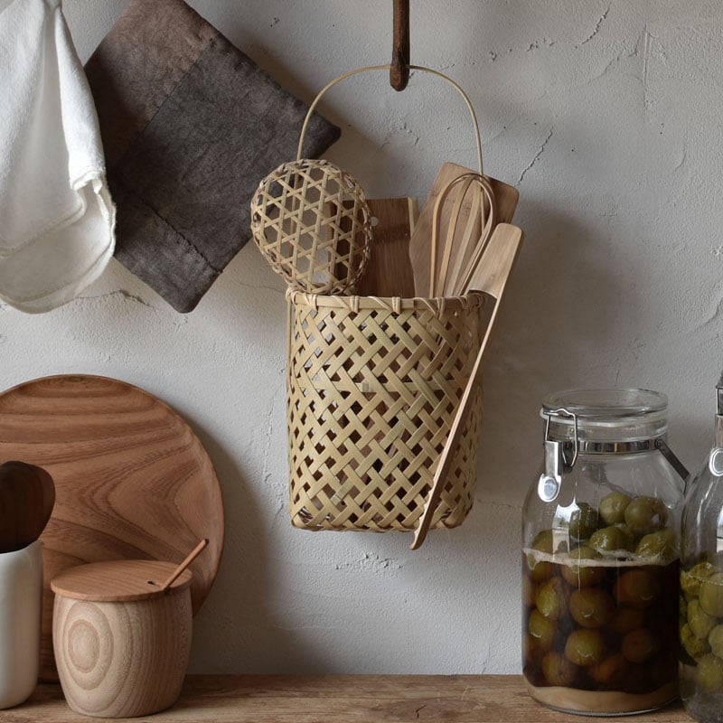 竹編みの吊るしかご | ハモニ