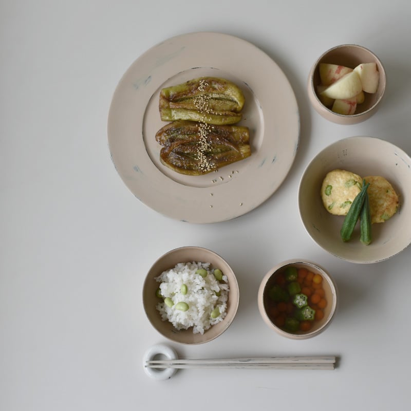 白漆 リムプレート皿 8寸 | ハモニ