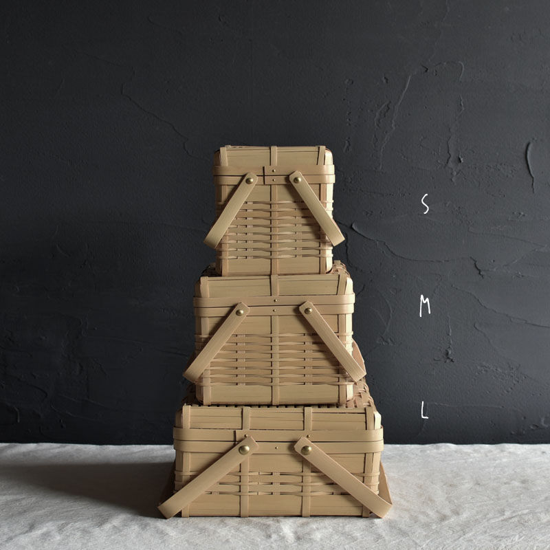 松田由紀 角物 持ち手・蓋付 長方L 送料無料 | ハモニ