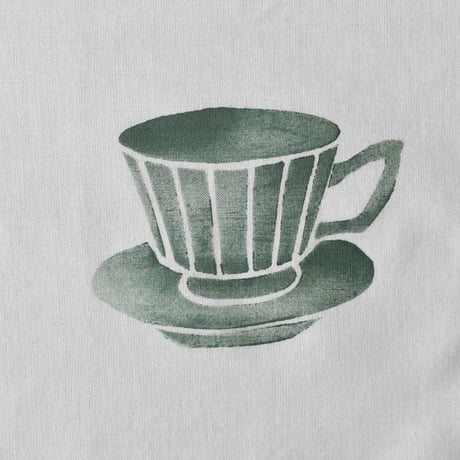 アケモドロ×ハモニ　型染め半ぶん手ぬぐい　TEA