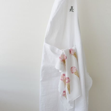 アケモドロ　型染め手ぬぐい　アイスクリーム