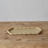 竹編みの長六角トレー