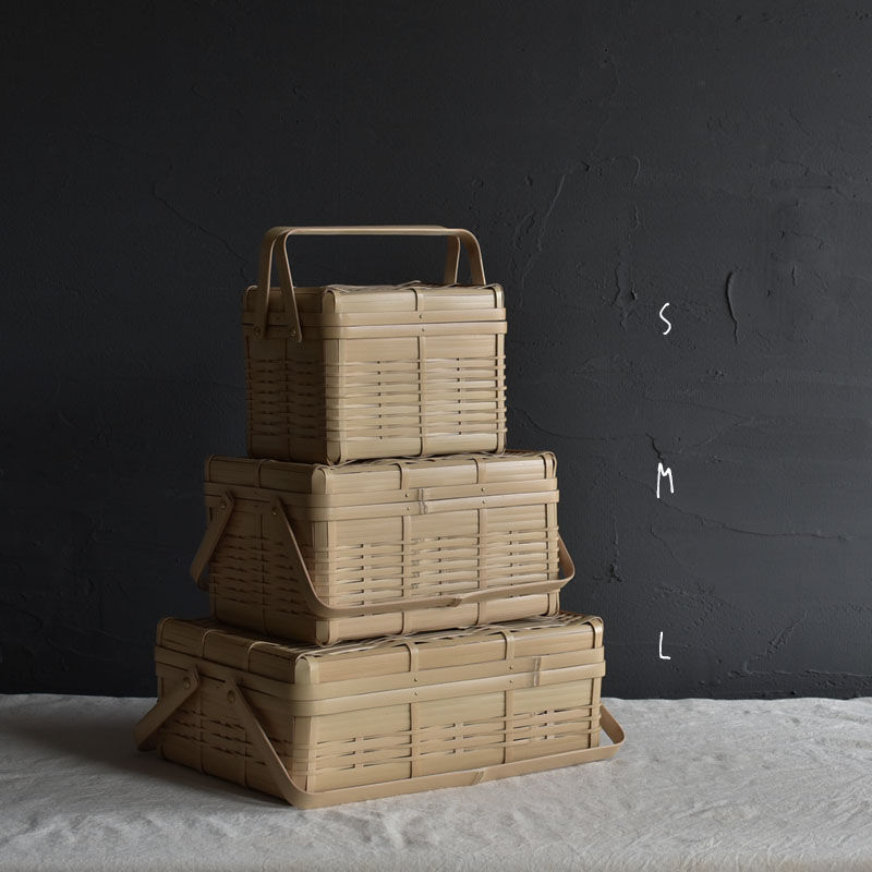 松田由紀 角物 持ち手・蓋付 長方L 送料無料 | ハモニ