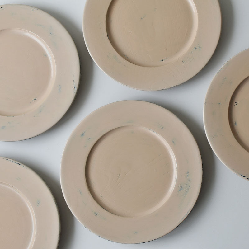 白漆 リムプレート皿 8寸 | ハモニ