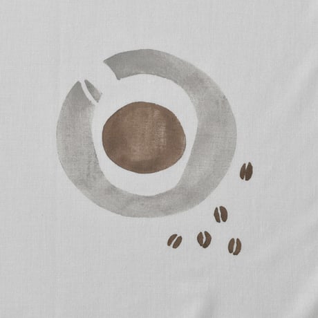 アケモドロ×ハモニ　型染め半ぶん手ぬぐい　COFFEE