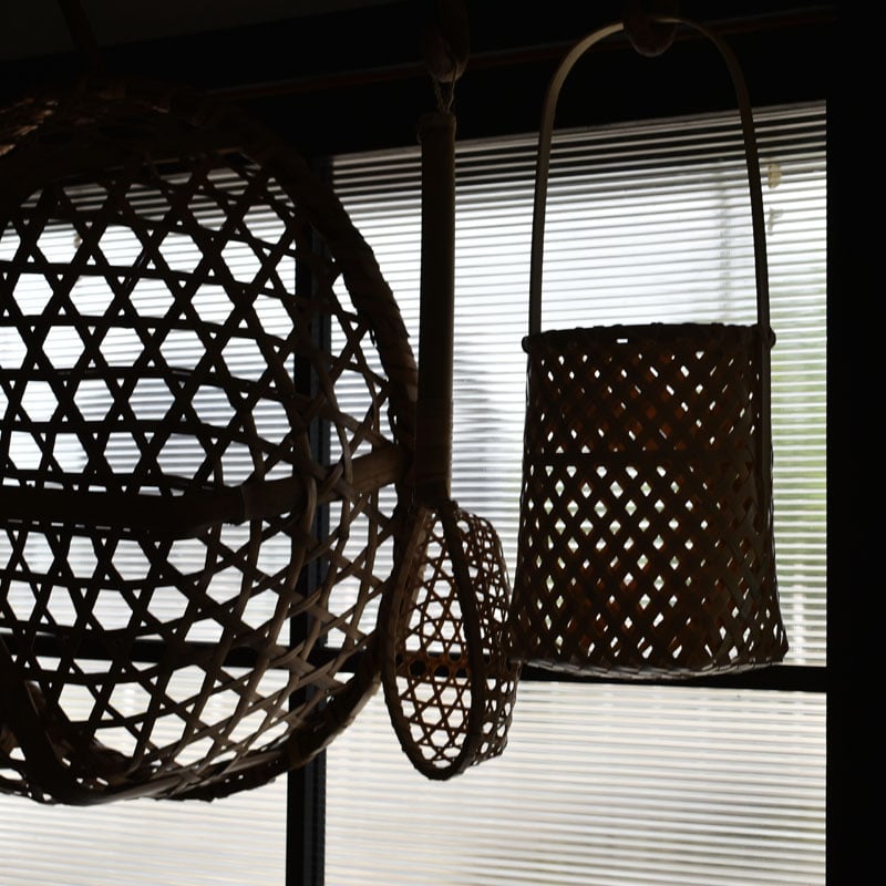 竹編みの吊るしかご | ハモニ