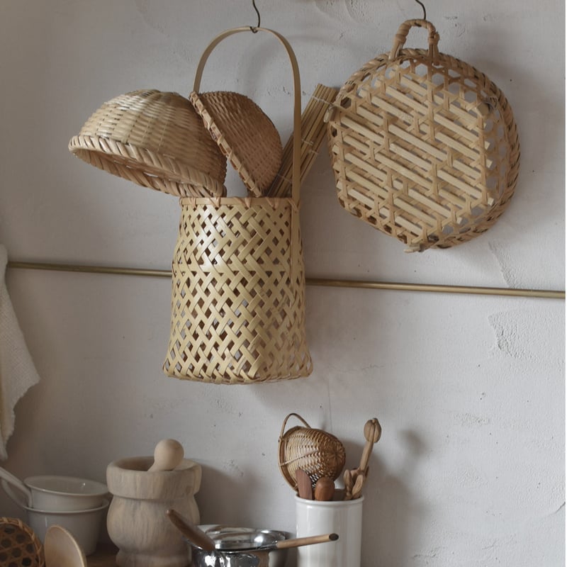 竹編みの吊るしかご | ハモニ