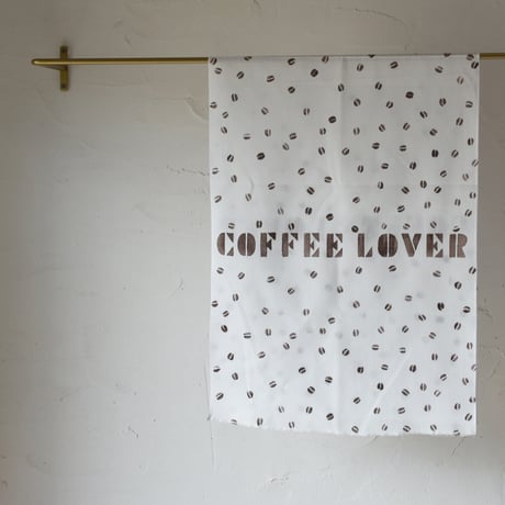 アケモドロ　型染め手ぬぐい　COFFEE LOVER