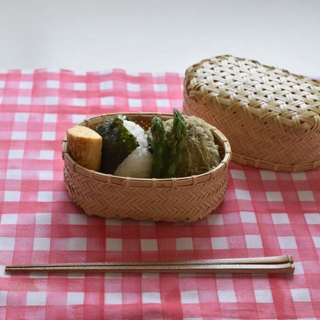 アケモドロ　型染め手ぬぐい　格子　pink・blue