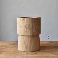 木製鉢カバー（木組み　筒型　中板付）3　送料無料
