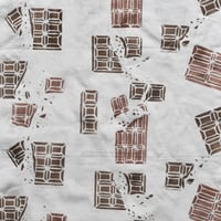 アケモドロ　型染め手ぬぐい　チョコレート