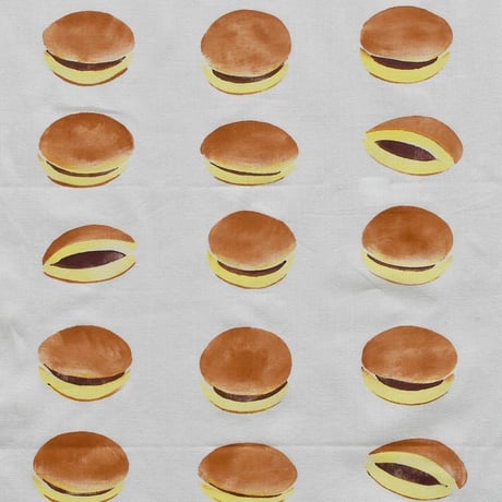 アケモドロ　型染め手ぬぐい　どら焼き