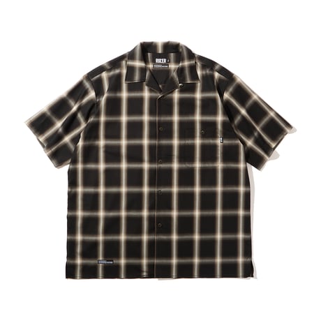 RULER / CHECK OPEN-NECK S/S SHIRT(2colors)