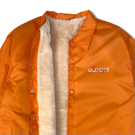 DUMMY YUMMY / Layer Font Boa Coach Jacket
