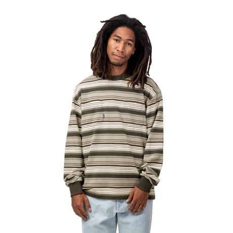 INTERBREED / FRENCH TERRY STRIPED TEE(3colors)