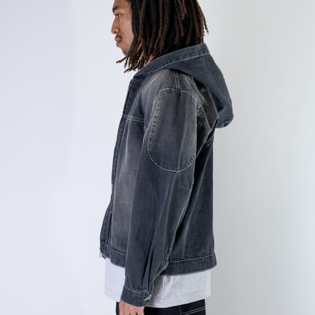 INTERBREED / Mash Up Denim Hoodie (2colors)