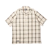 RULER / CHECK OPEN-NECK S/S SHIRT(2colors)