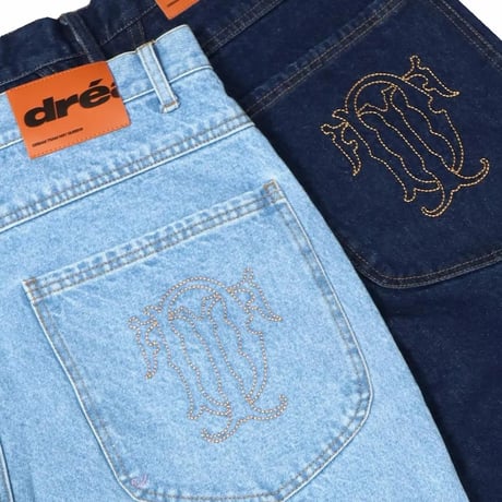 DREAM TEAM / DT Logo Denim Shorts(2colors)