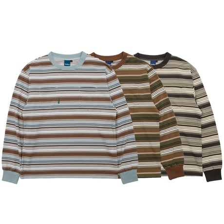 INTERBREED / FRENCH TERRY STRIPED TEE(3colors)