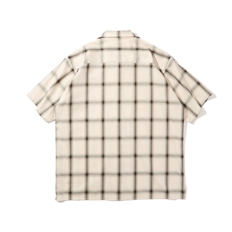 RULER / CHECK OPEN-NECK S/S SHIRT(2colors)