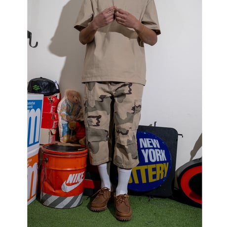 INTERBREED / Cropped Camouflage Shorts(2colors)