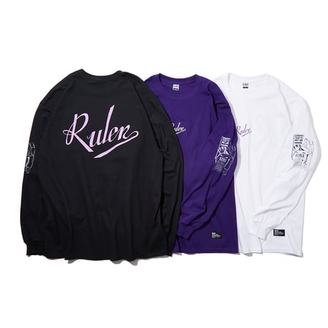 RULER / ARCADE SCRIPT L/S TEE(3colors)
