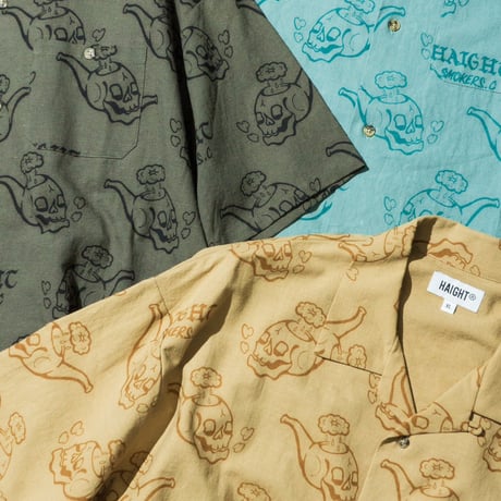 HAIGHT / SMOKERS CLUB OPEN COLLAR SHIRT(3colors)