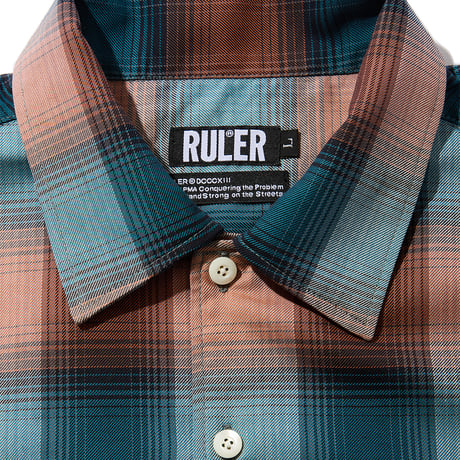 RULER / PIRATES OMBRE OPEN-NECK S/S SHIRT(2colors)