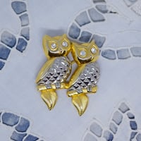 ハンガリー　ミミズクのきょうだい　ブローチ