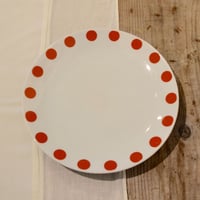 ドイツ　オレンジのドット　大皿