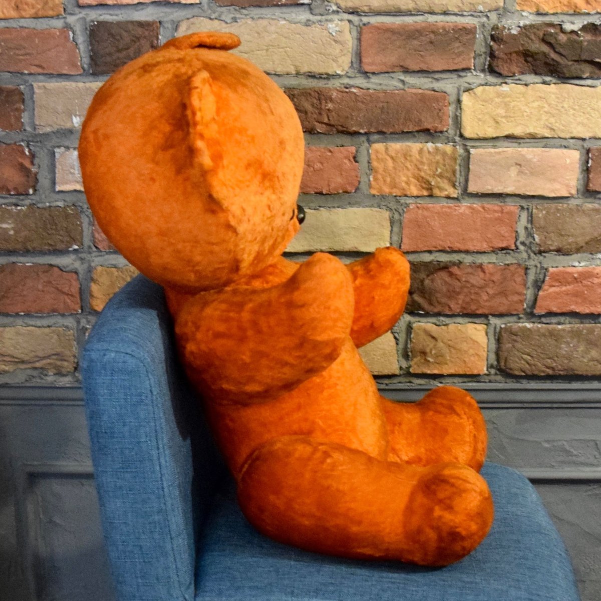 旧ソビエト オレンジがかった大きなテディベア | Kitten Blue