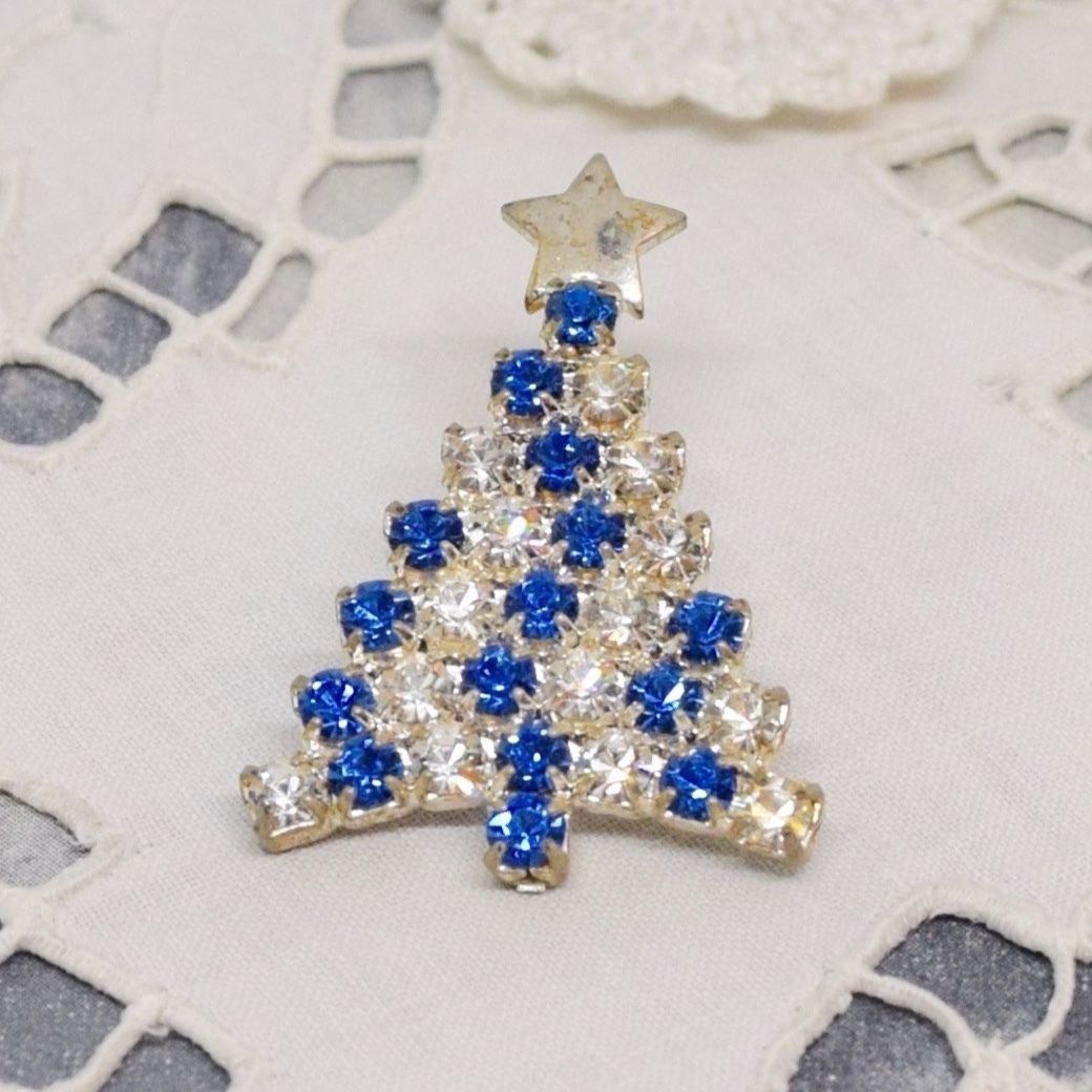 クリスマス ツリー チェコガラス ハンドメイド ドイツ ブルー 作家