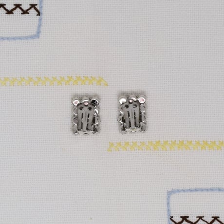 チェコ ガラス イヤリング レクタングル
